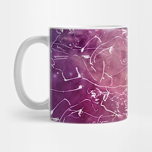 Purple women reclining before a mirror Mug